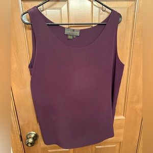 Deep purple, size 14, shell/tank style women’s blouse, 100% silk. Nordstrom’s